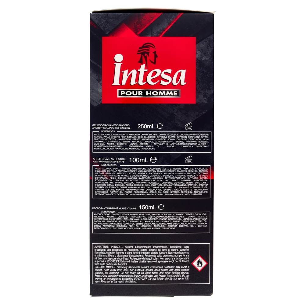 Intesa Pour Homme Sport Gel Doccia Shampoo 250mL + Deodorante Ylang Ylang 150mL + After Shave 100mL